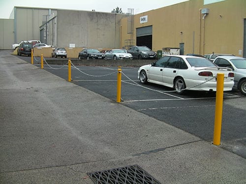 Parking Bollards with Chains