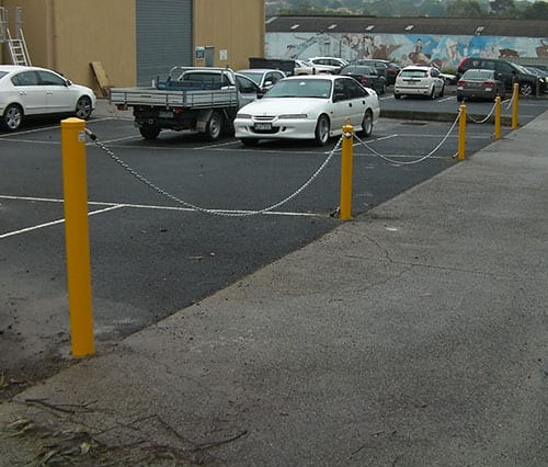 Parking Bollards with Chains